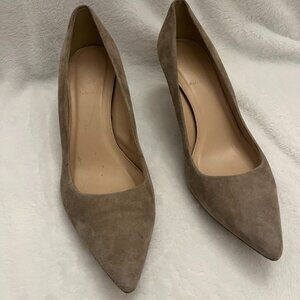 J.Crew Taupe Suede Heels – Size 9 | Gently Worn, Classic & Comfy- New Photos